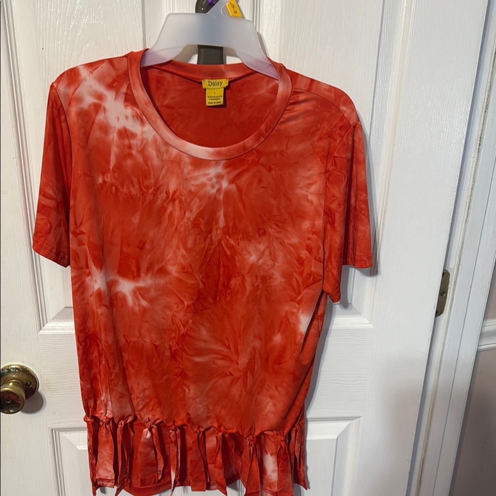 Daisy Tie-Dye Women's Top; size: Large